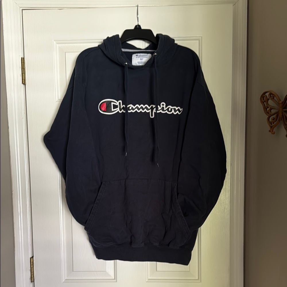 Champion Men's Navy Hoodie